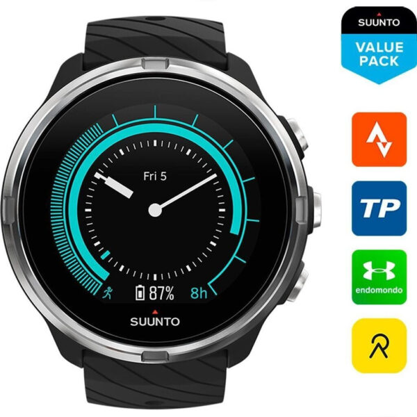 Suunto 9, Noir, Argent
