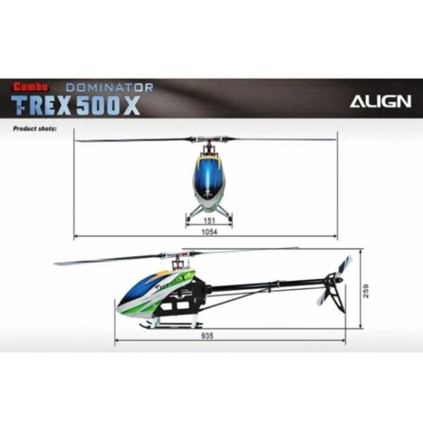 Align T-REX 500X Dominator Top Combo (DS530M/DS535M + Microbeast)